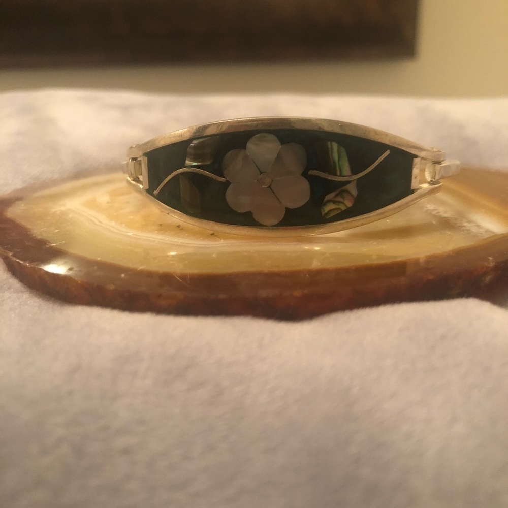 Alpaca silver bracelet (Mexico) - Picture 5 of 7